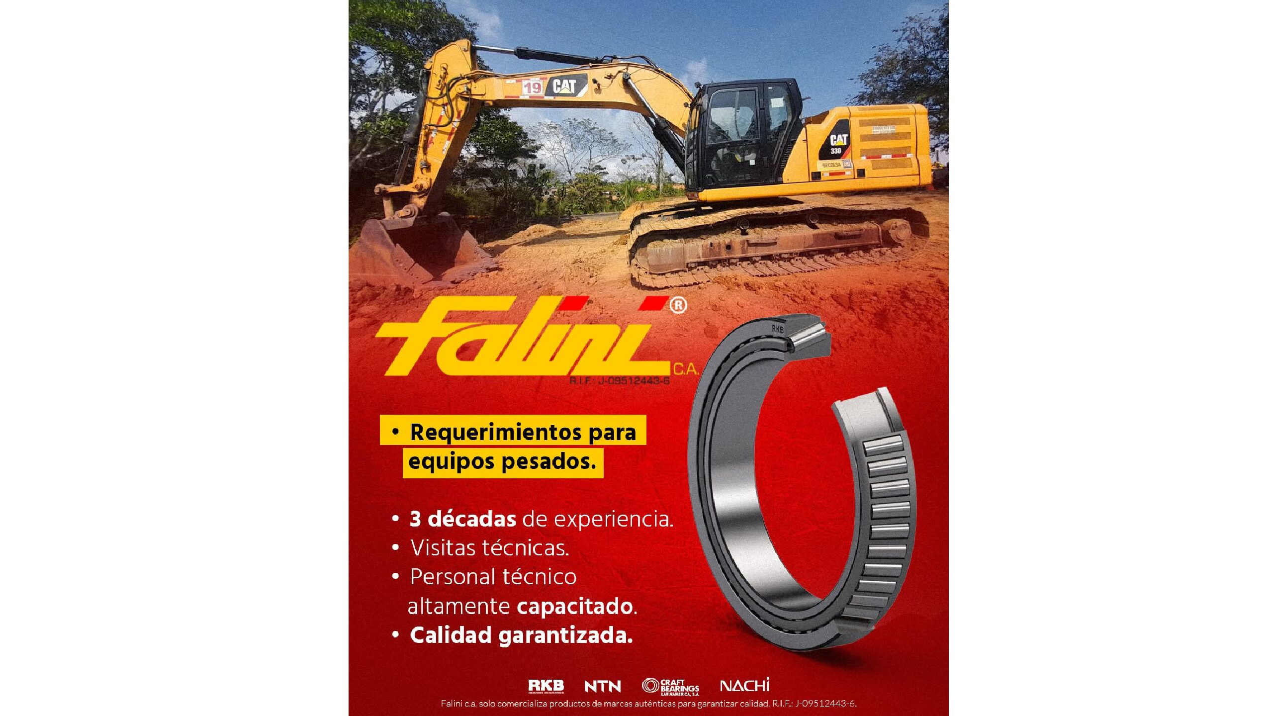 Distribuidor autorizado de rodamientos para equipos pesados